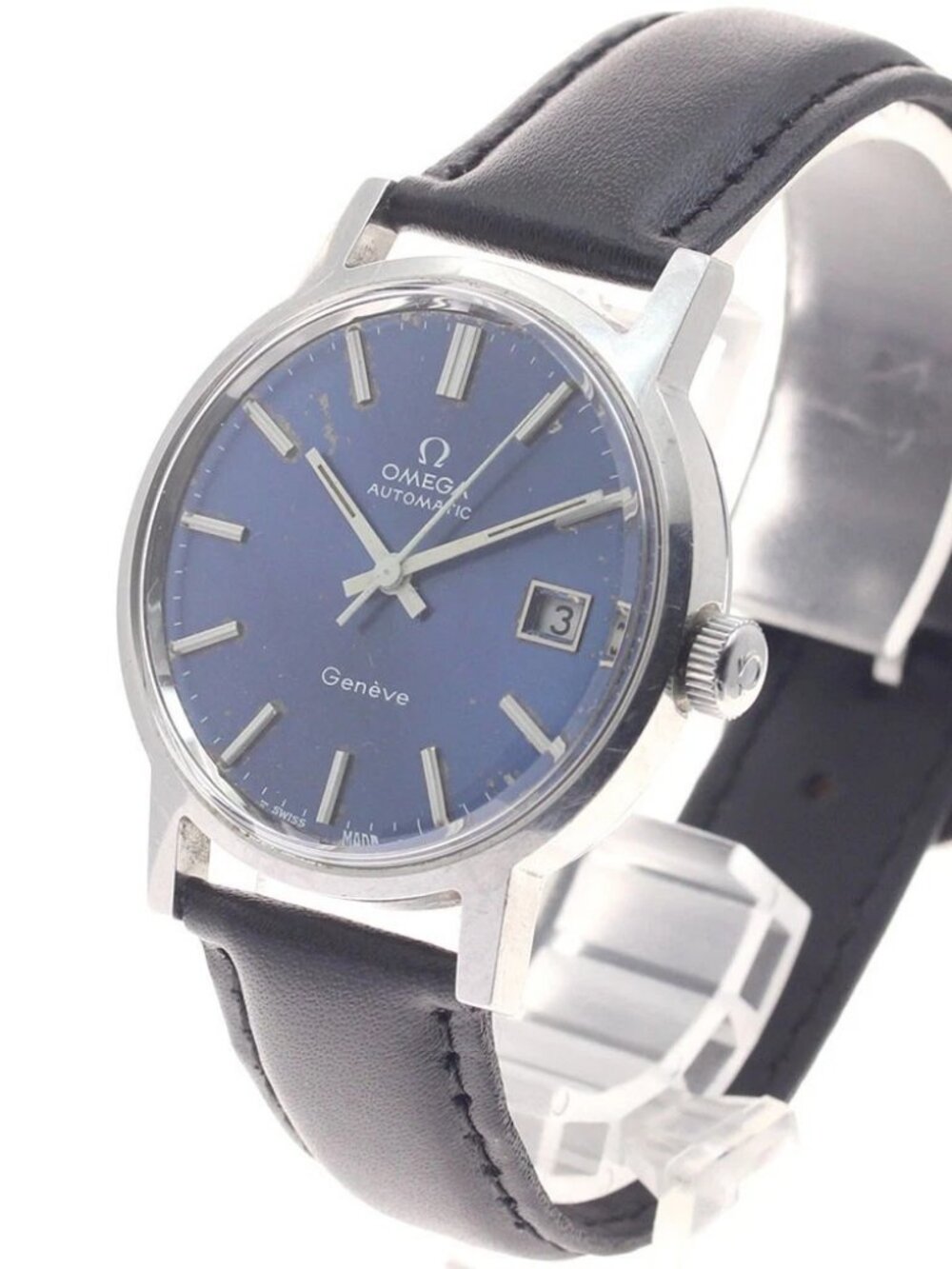 OMEGA Geneve 166.0098 Date Cal.1481 Blue Dial Automatic Men's Watch_949228
